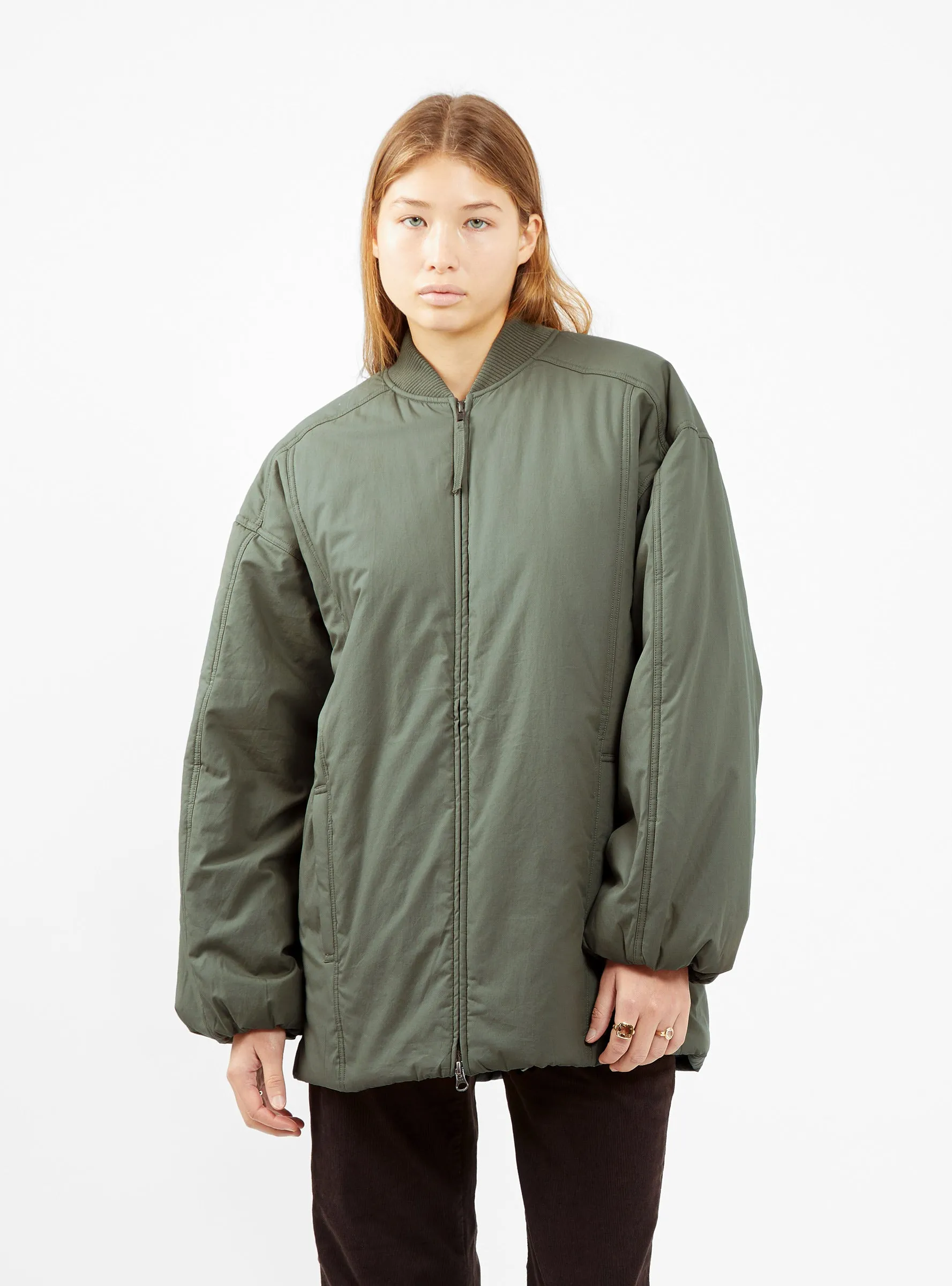 Orka Long Bomber Jacket Olive