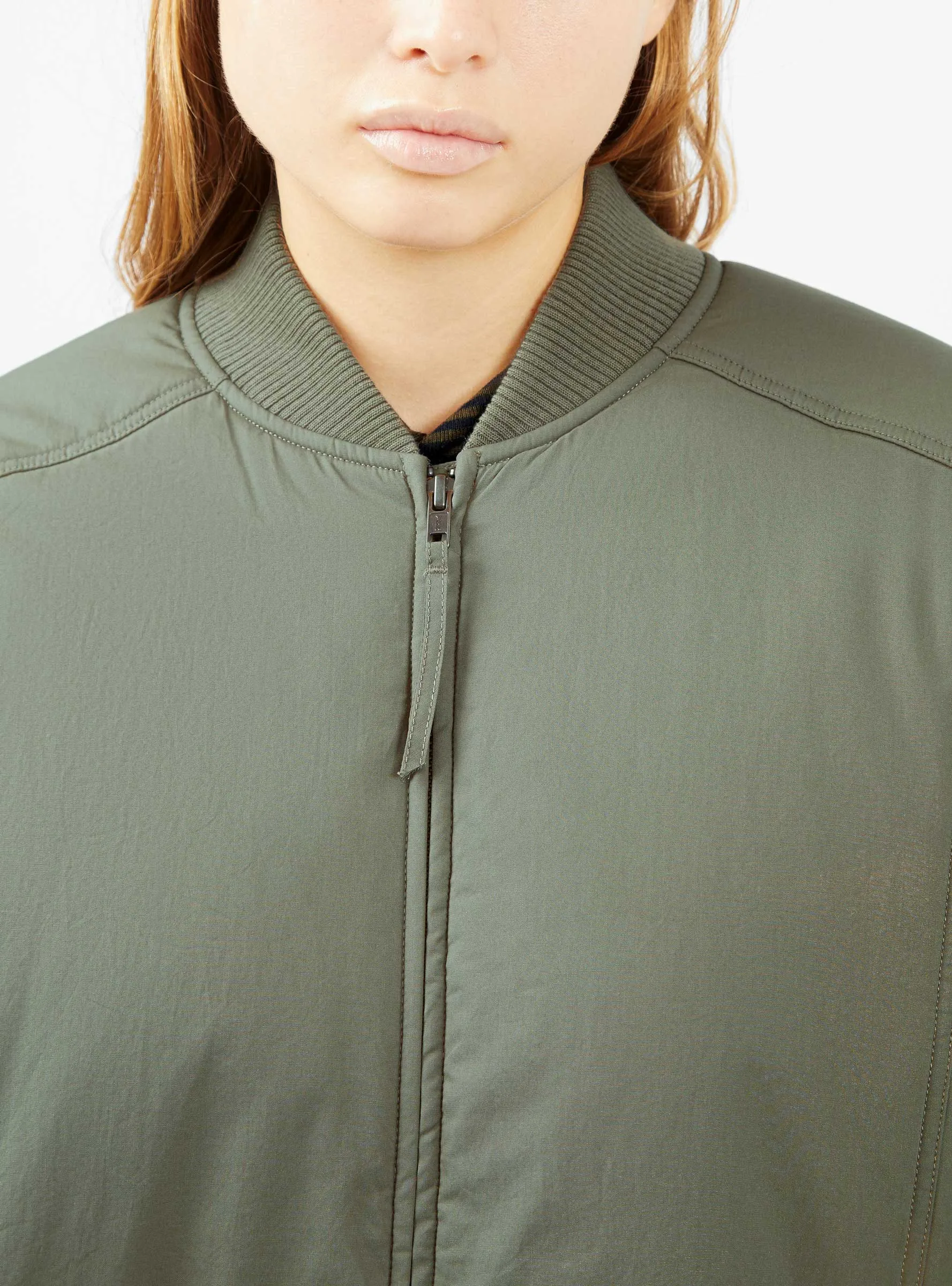 Orka Long Bomber Jacket Olive