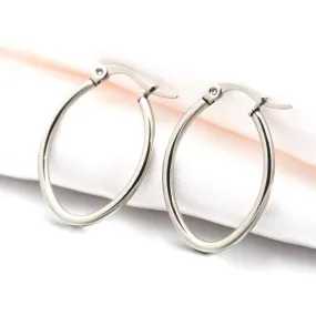 Oval Hoop Earrings, 42mm, 6 Pairs, #10