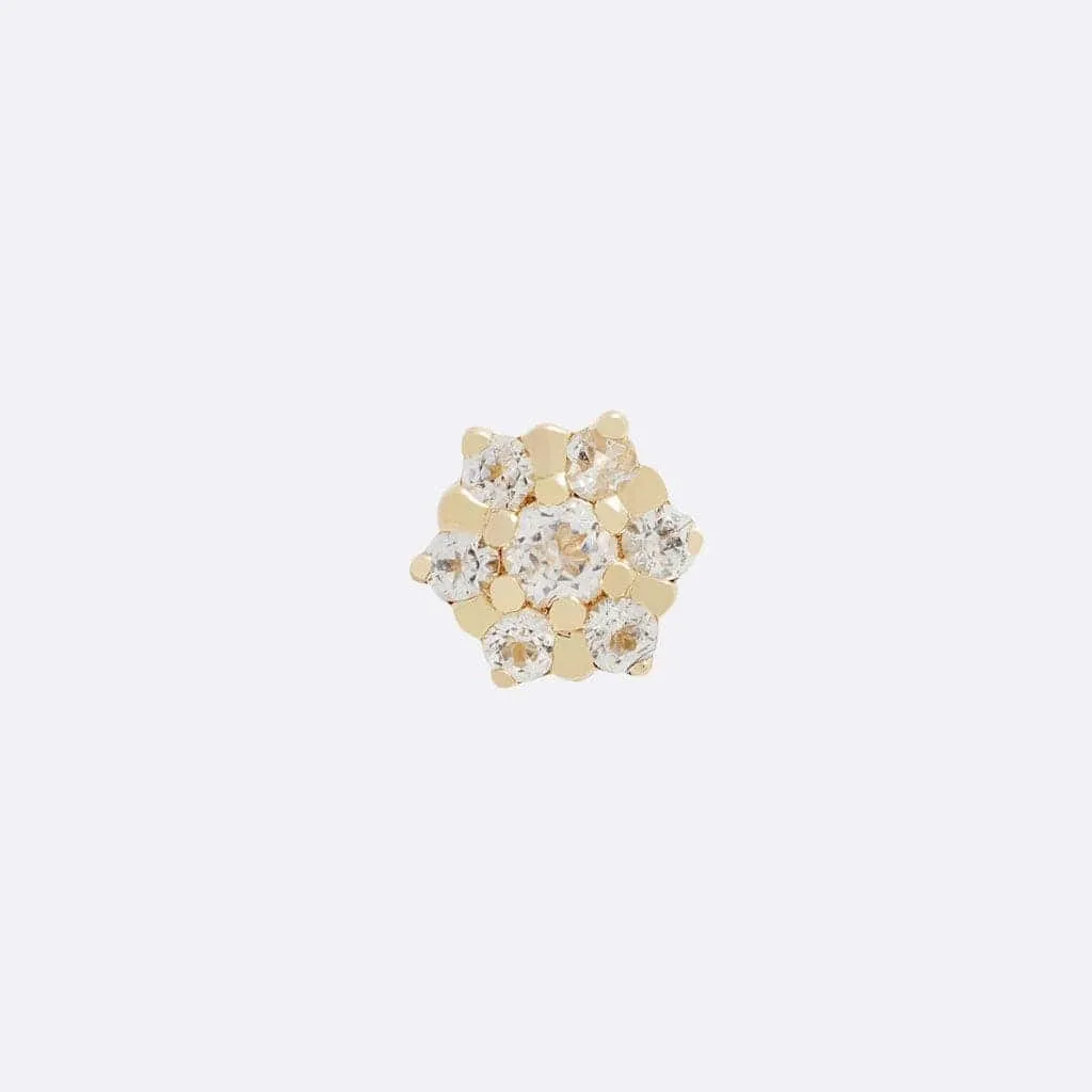 Peony - 14K YELLOW - White Topaz