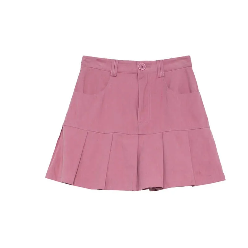 Pink pleated skirt by61520