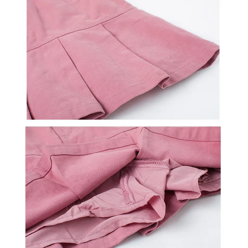 Pink pleated skirt by61520