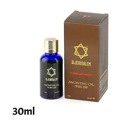 Pomegranate Anointing Oil from Israel, Holy Spiritual Oils Bottles from Jerusalem Blessed, Handmade with Natural Ingredients and Blessed for Ceremony, Religious Use, 1.01 Fl Oz 30ml