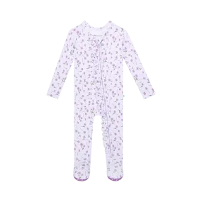 Posh Peanut Jeanette Ruffled Zippered Footie