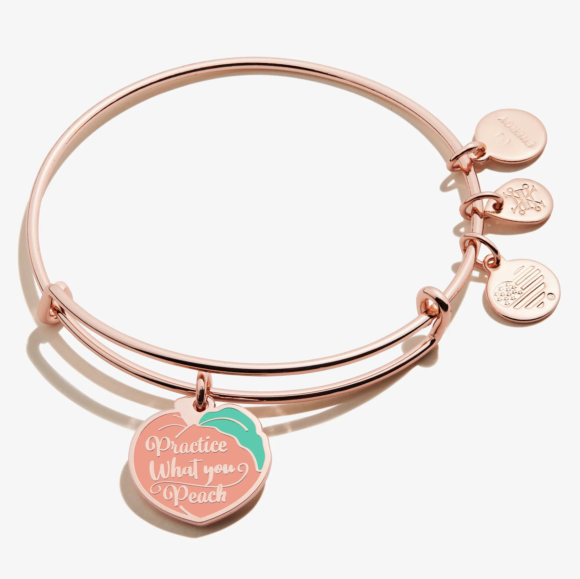 'Practice What You Peach' Charm Bangle