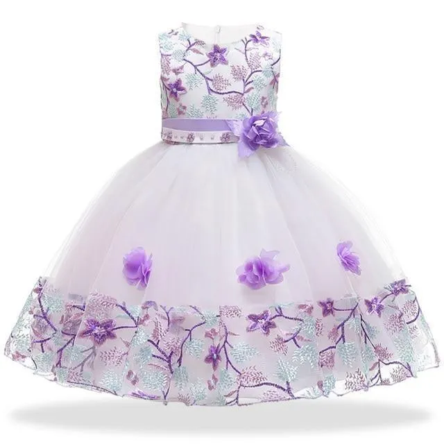 Princess Floral Dress For Girls