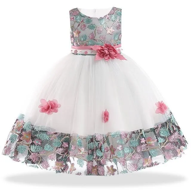 Princess Floral Dress For Girls