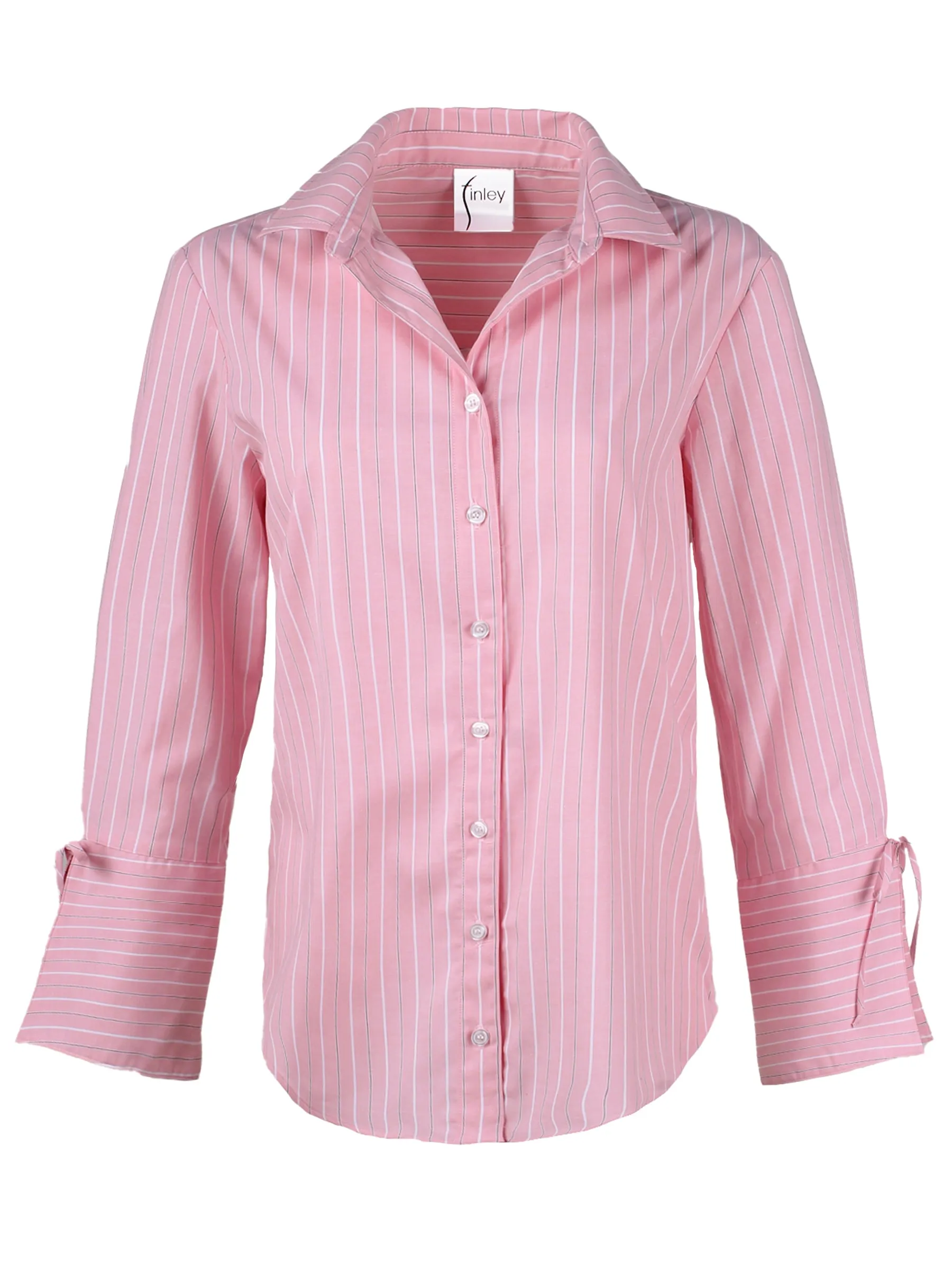 Rachel Shirt Pink & White Pinstripe