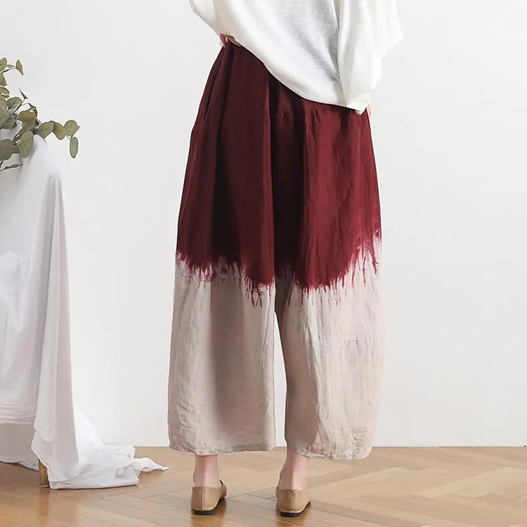 Retro Loose Wide Leg Cotton Linen Casual Pants