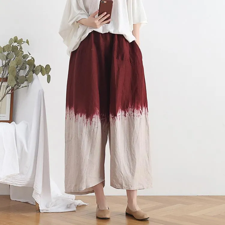 Retro Loose Wide Leg Cotton Linen Casual Pants