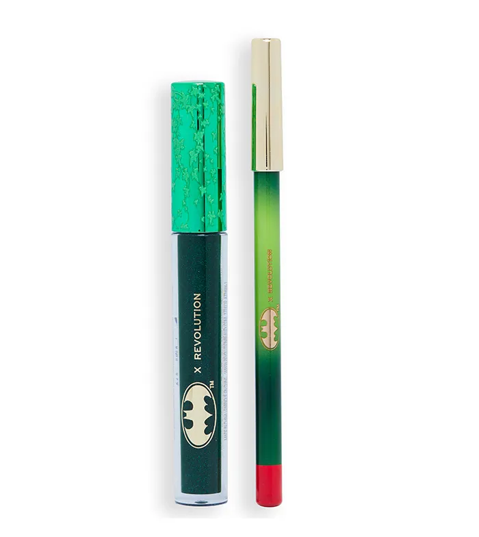 Revolution - *DC Poison Ivy & Harley Quinn* - Set para labios Lucky Kiss