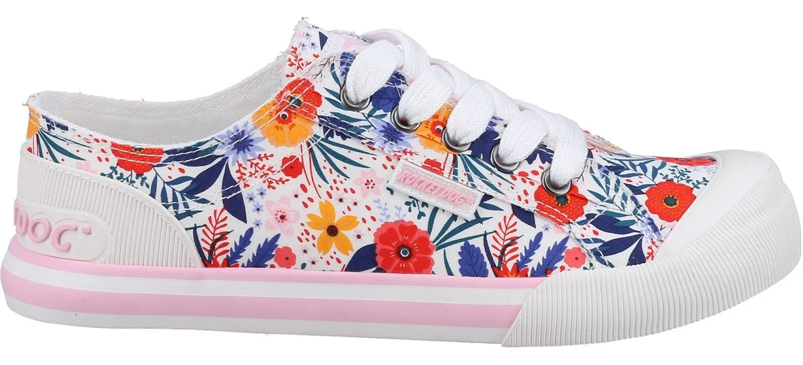 Rocket Dog Jazzin Malden Floral Womens Lace Up Trainer