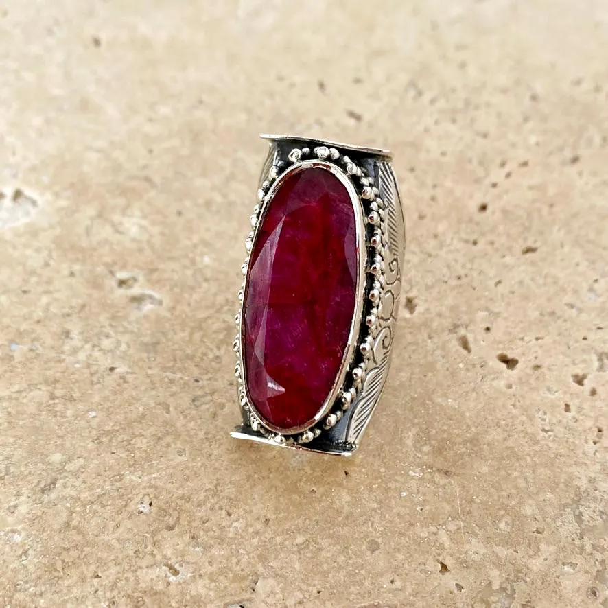 Ruby Quartz Ring - Devani