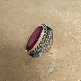 Ruby Quartz Ring - Devani