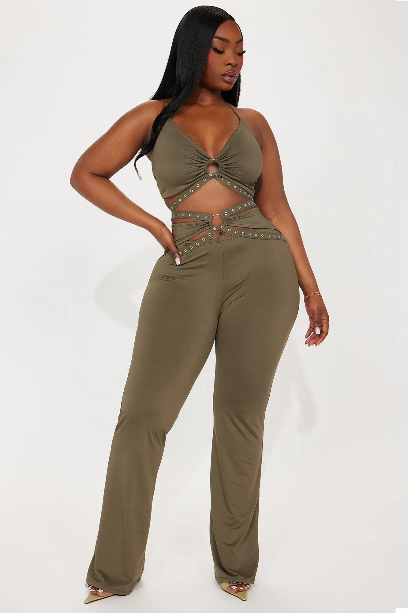 Samantha Pant Set - Olive