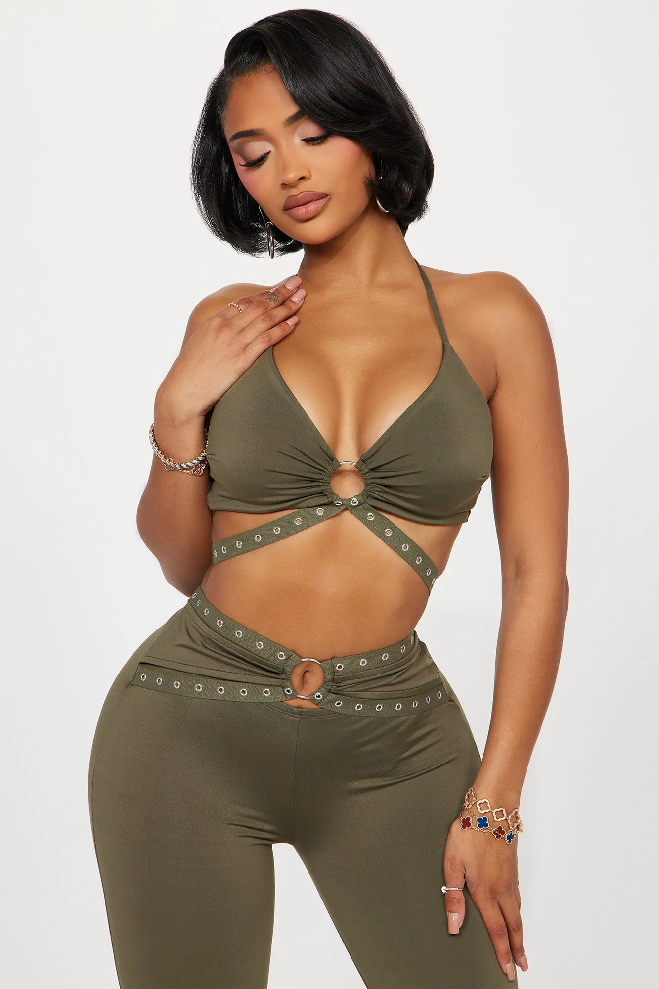 Samantha Pant Set - Olive