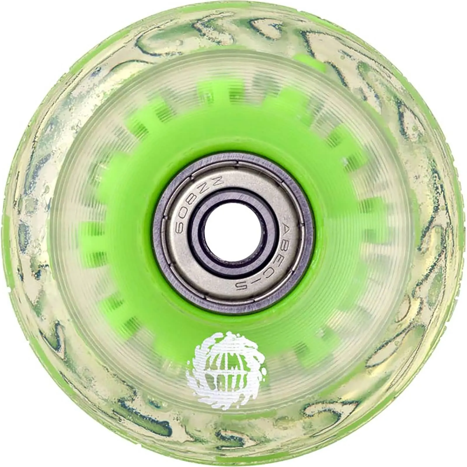 Santa Cruz OG Slim Balls Light Ups Green LED Skateboard Wheels (Brand New)