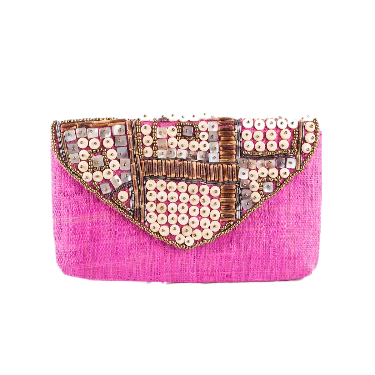 SANTIAGO Raffia Date Night Clutch