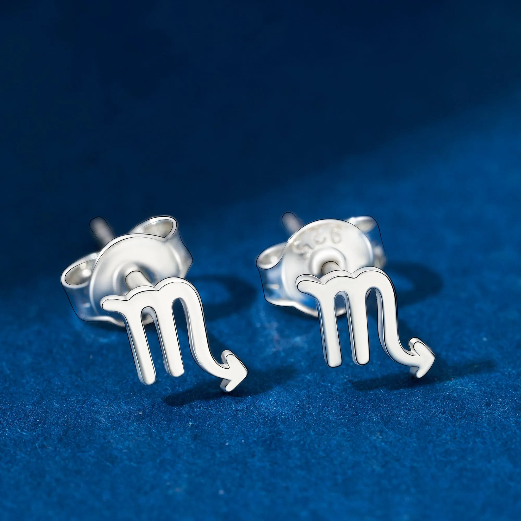 Scorpio Stud Earrings Sterling Silver - Zodiac Constellation Earrings