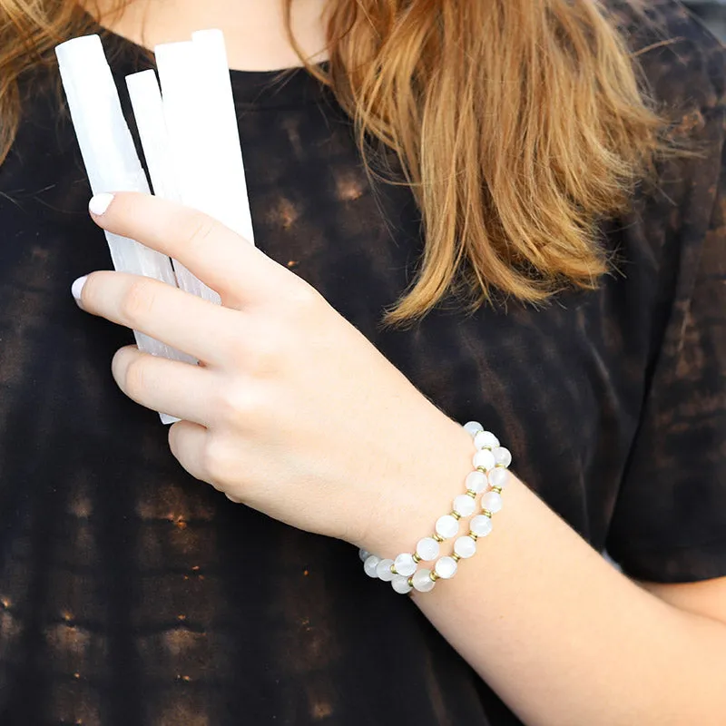 Selenite Mala Bracelet