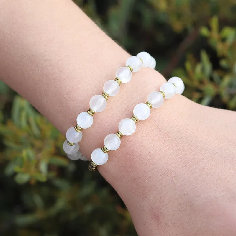 Selenite Mala Bracelet