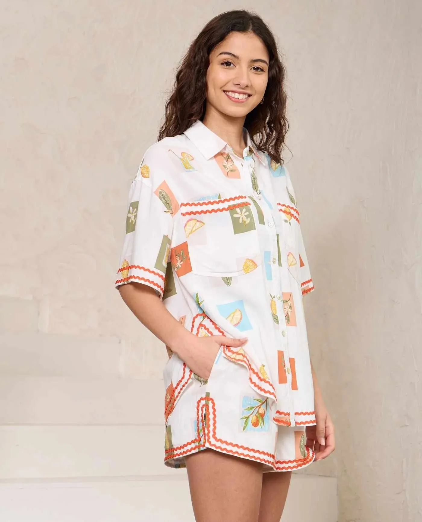 Shae Ric Rac Shirt Blouse - Shawna