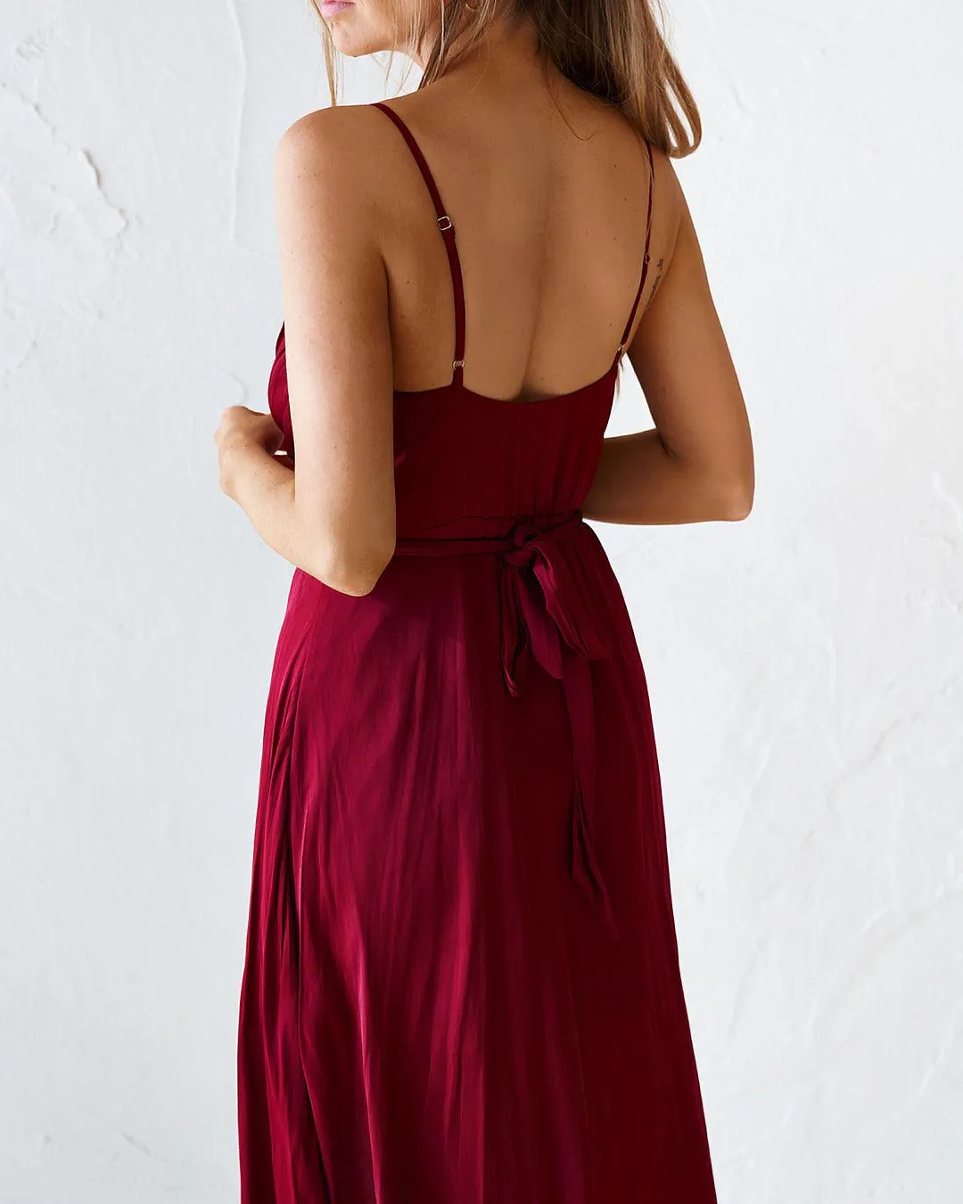 Siren Midi Dress - Wine