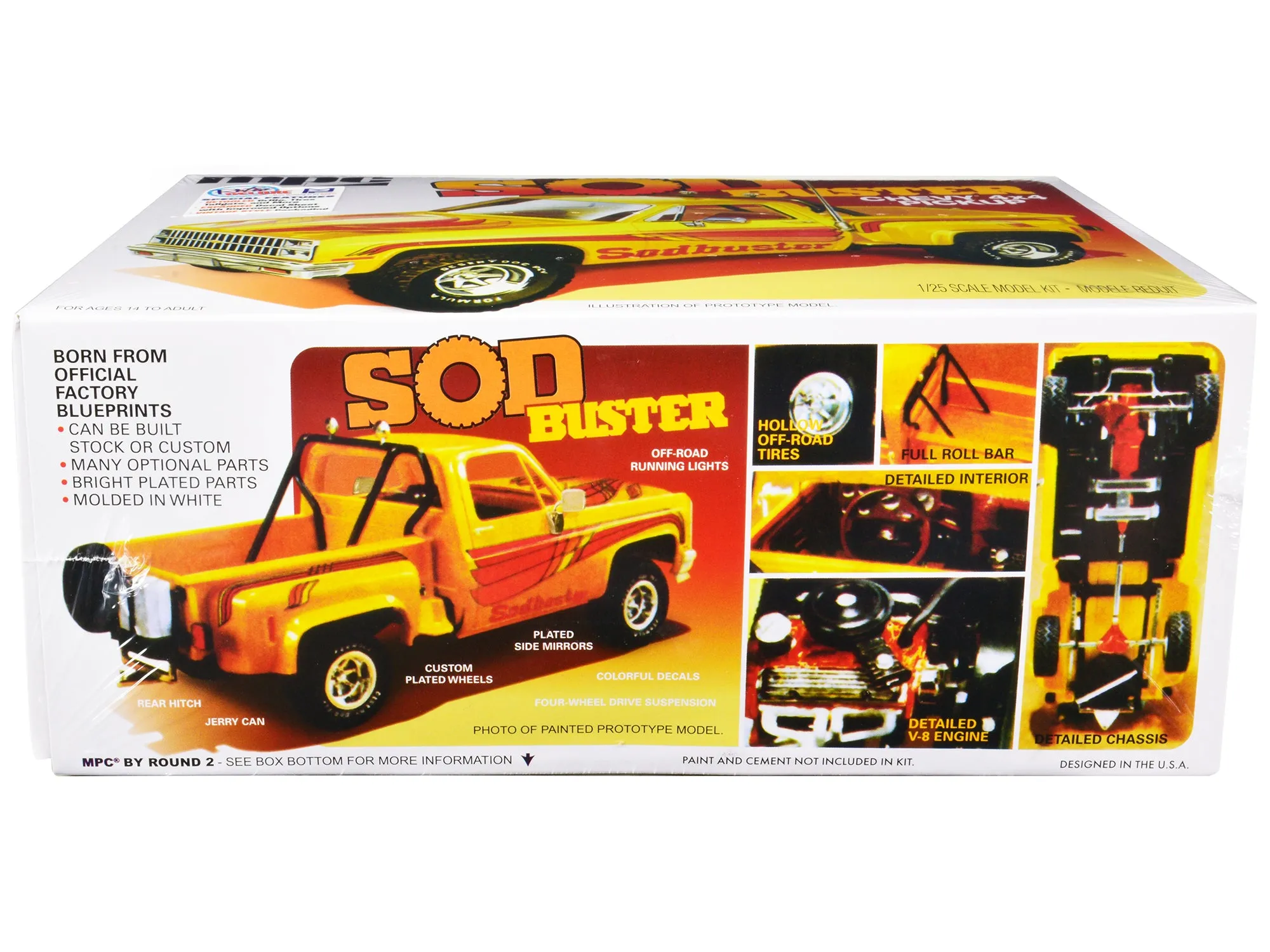 Skill 2 Model Kit 1981 Chevrolet 4x4 Stepside Pickup Truck Sod Buster 1/25 Scale Model by MPC