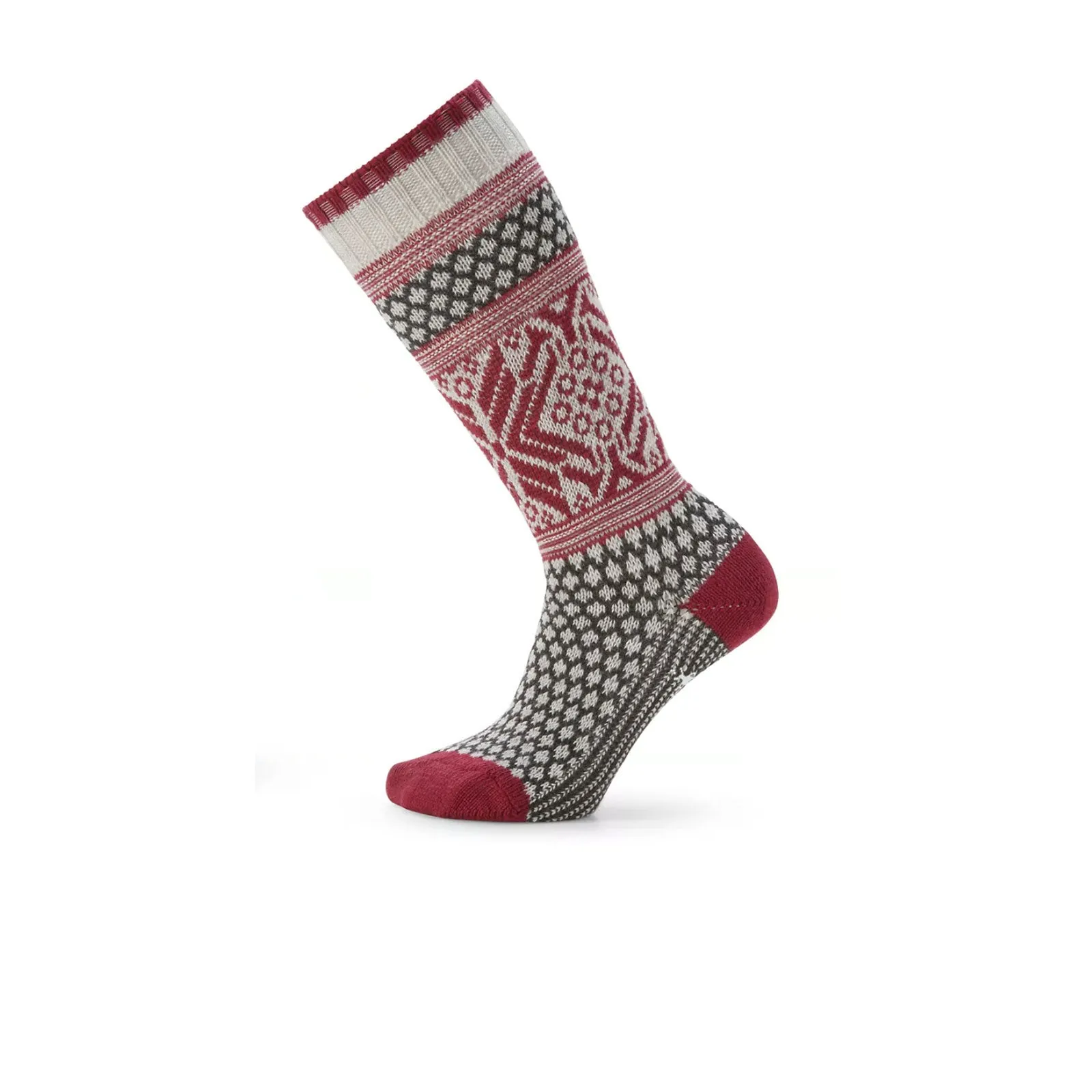 Smartwool Everyday Popcorn Snowflake Pattern Crew Sock (Women) - Ash