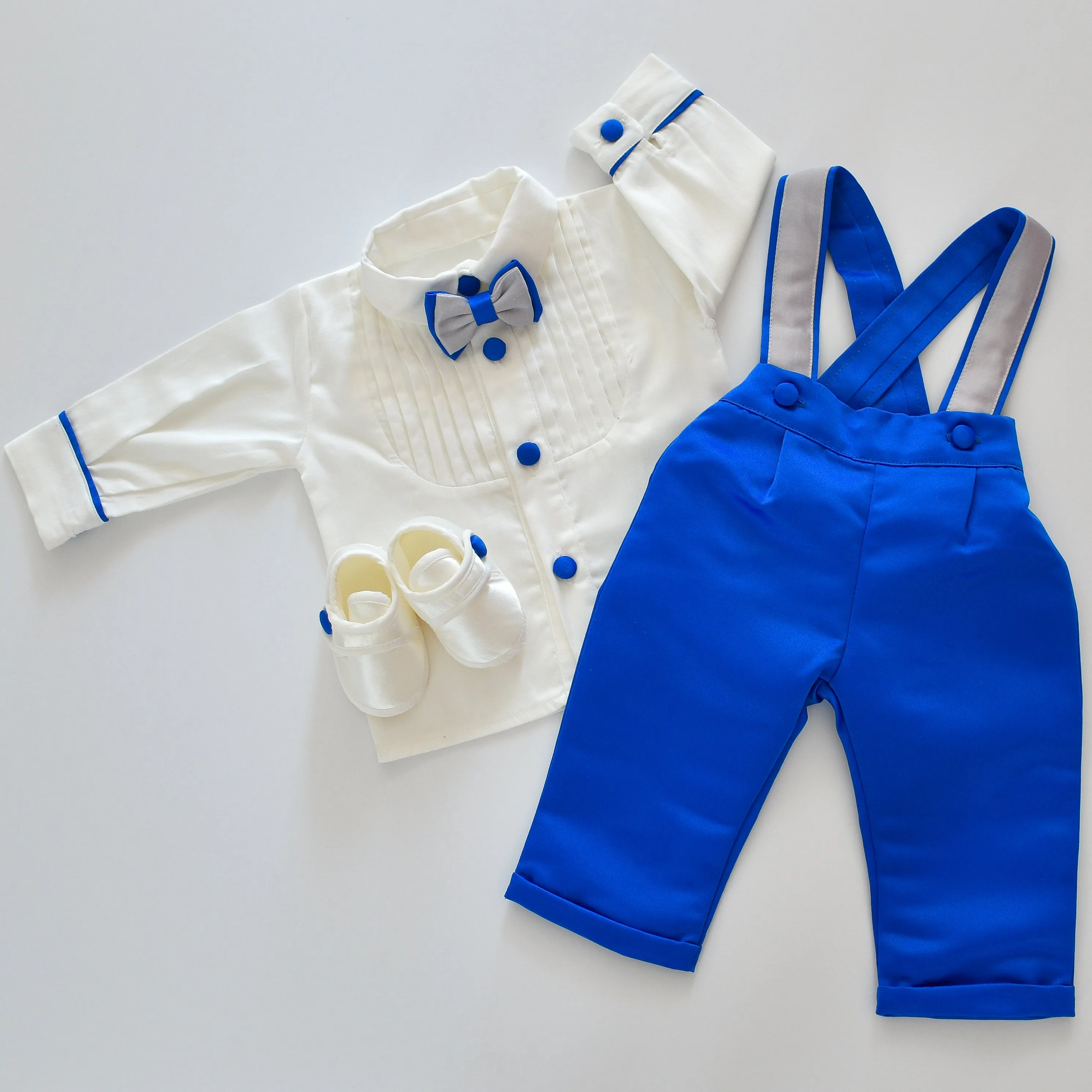 Suspenders Boy Set (Blue)