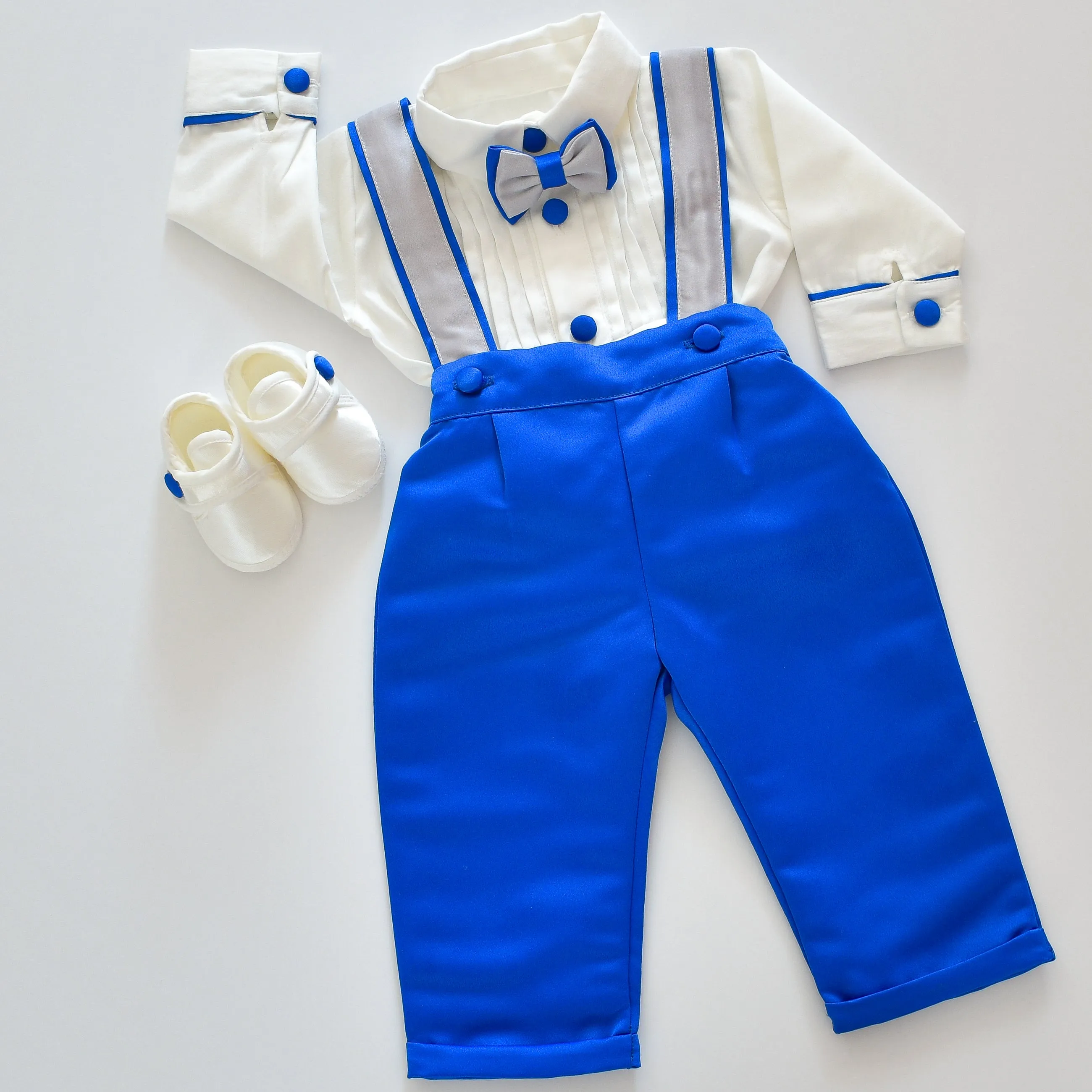 Suspenders Boy Set (Blue)