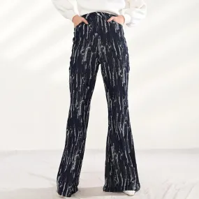 Takarra High Waist Denim Pants - Deep Blue