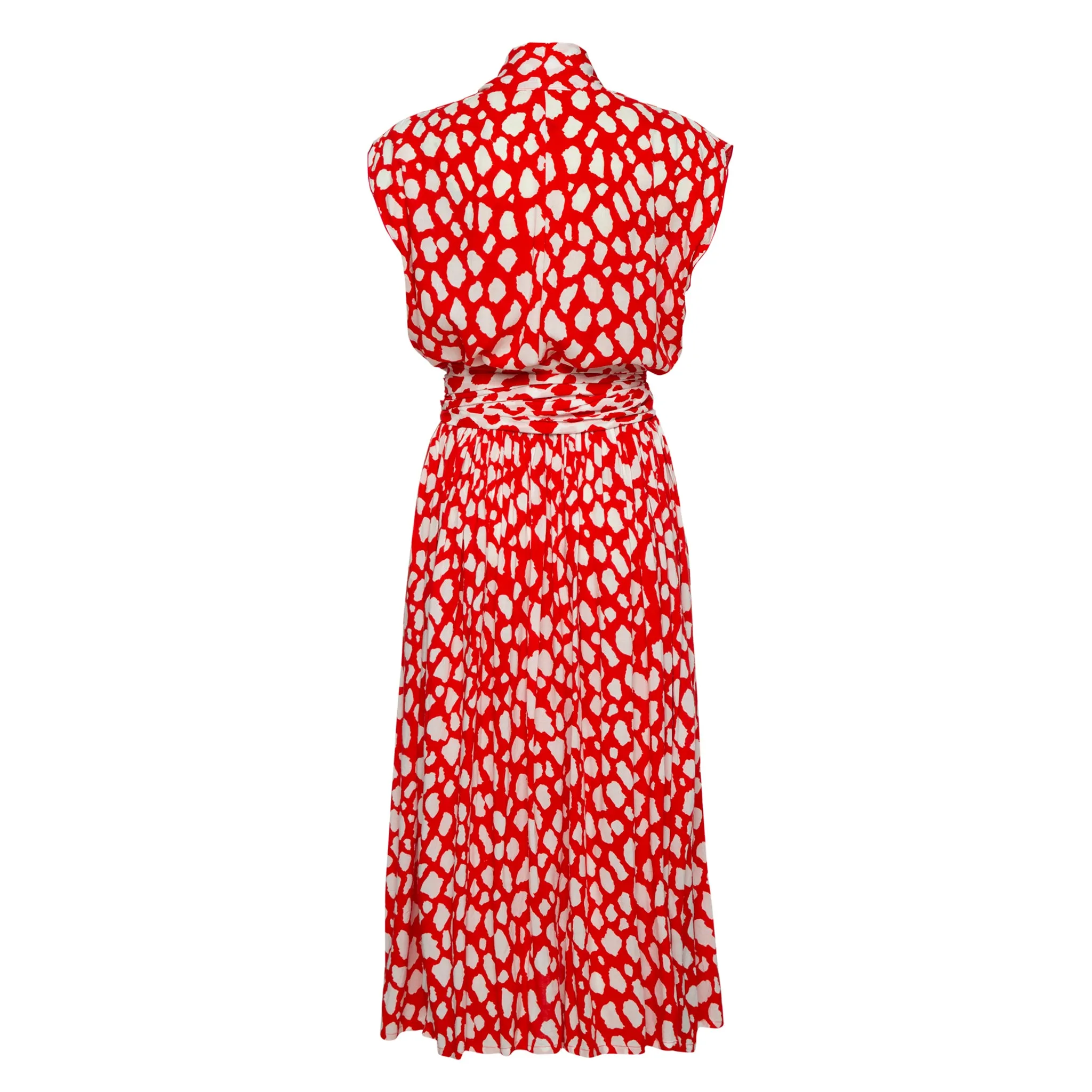 THE POINT DRESS - GIRAFFE RED & WHITE