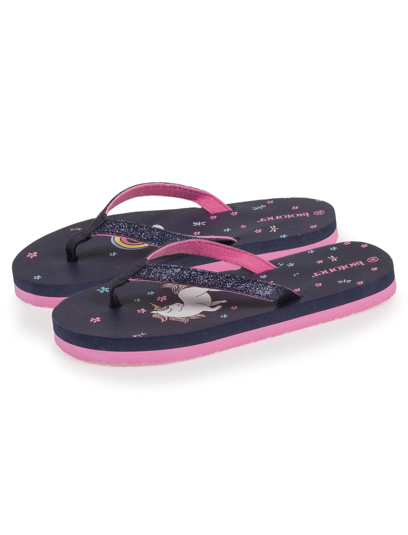 Tongs Fille Licorne Marine