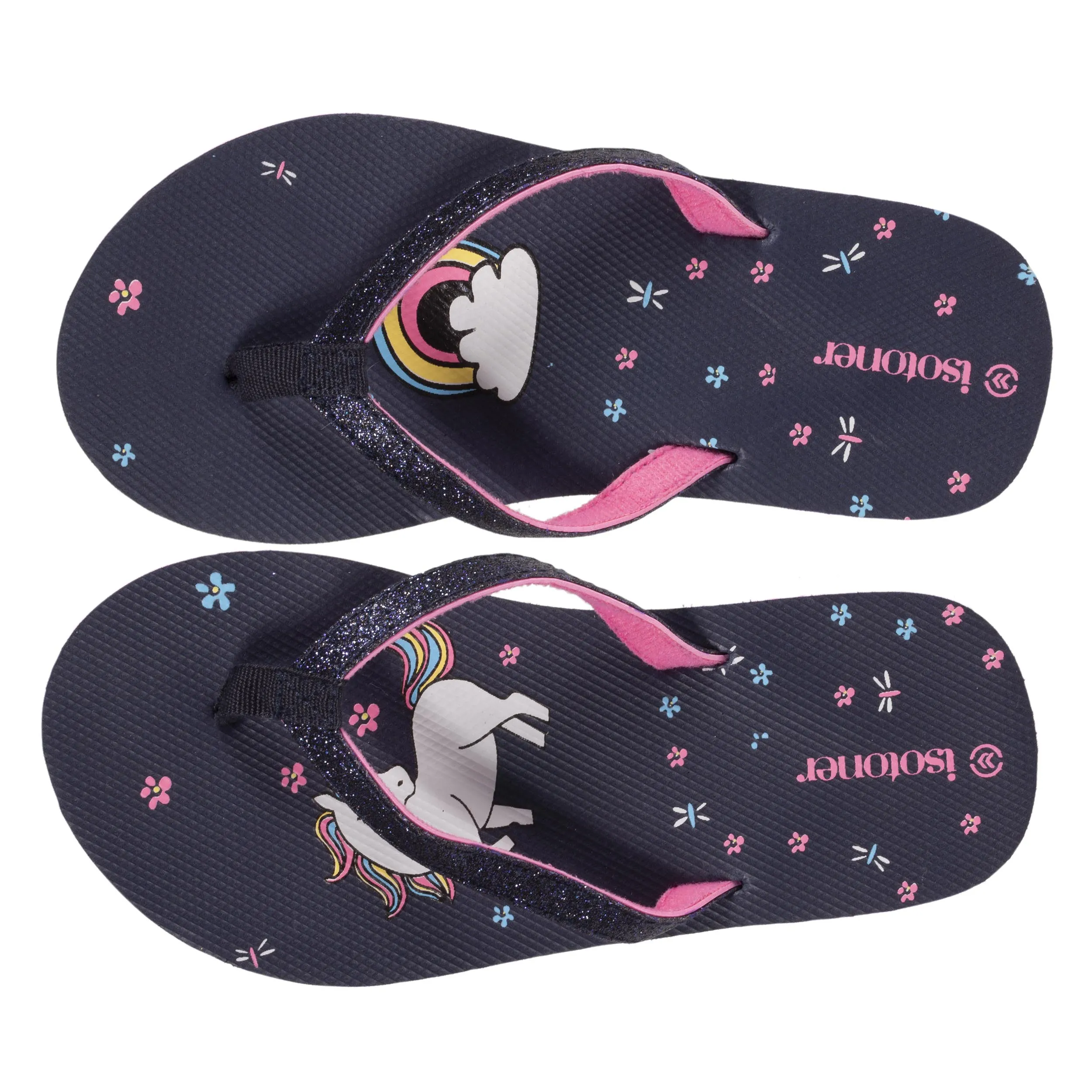 Tongs Fille Licorne Marine