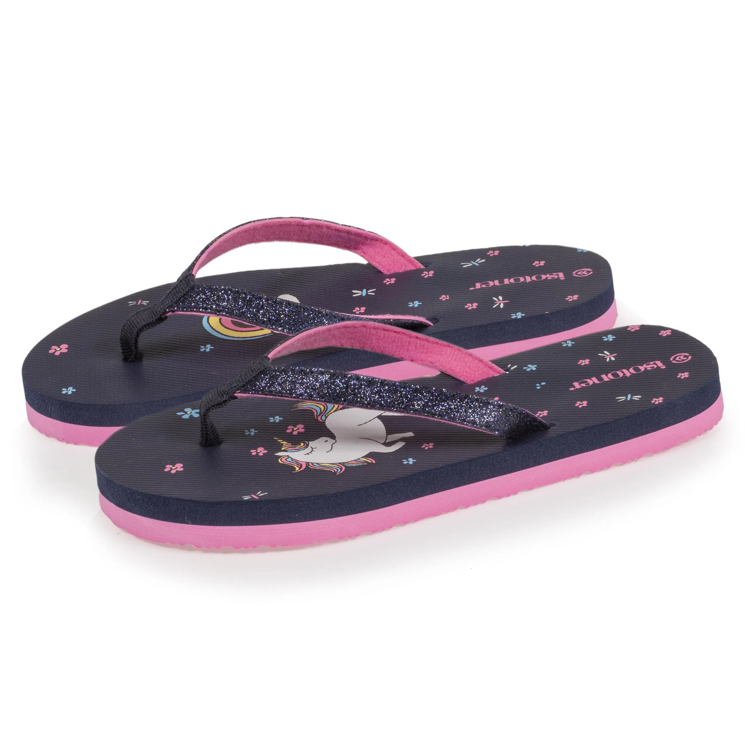 Tongs Fille Licorne Marine