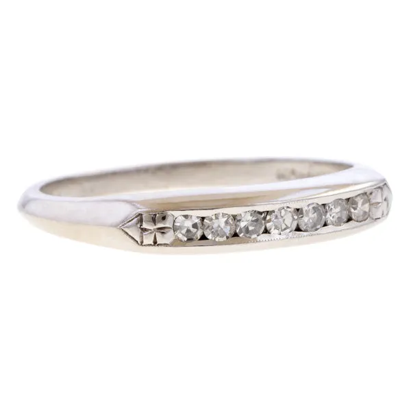 Vintage Channel Set Diamond Wedding Band