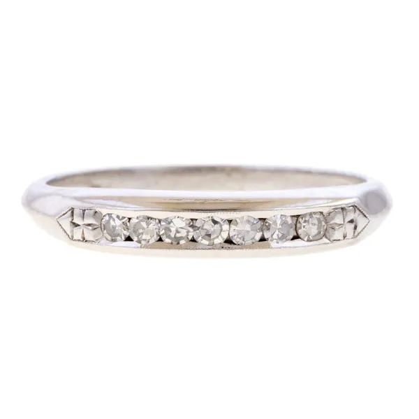 Vintage Channel Set Diamond Wedding Band