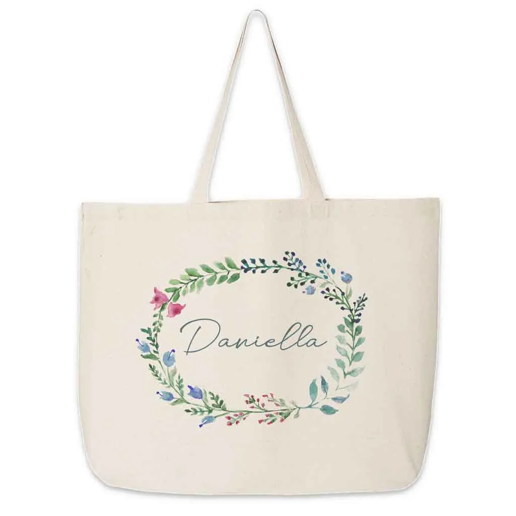 Wedding Party Tote Bag Personalized with a Farmhouse Theme