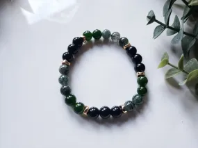 Wizard Collection - Green House || Green Quartz, Jade, Onyx