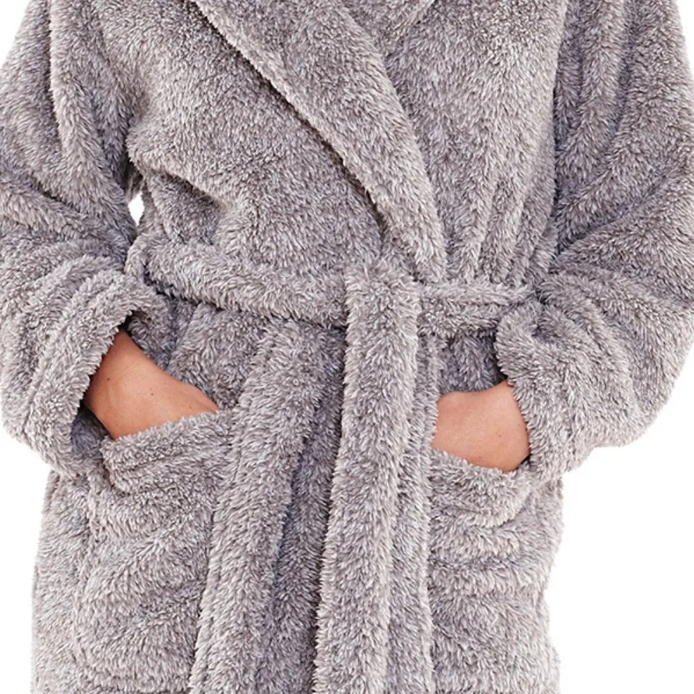 Women's Light Grey Penguin Dressing Gown