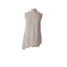 ZARA Cream Semi Sheer Pleated Long Top | Gently used |